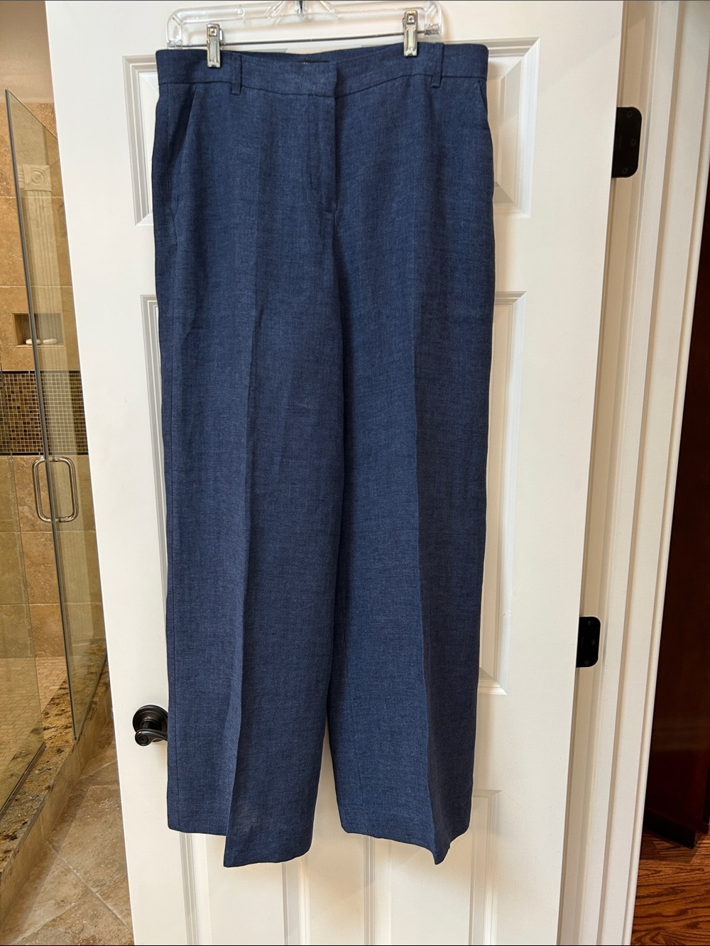 Weekend Max Mara Navy Wide-Leg Dress Pants